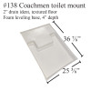 #138 Coachmen RV fiberglass shower pan