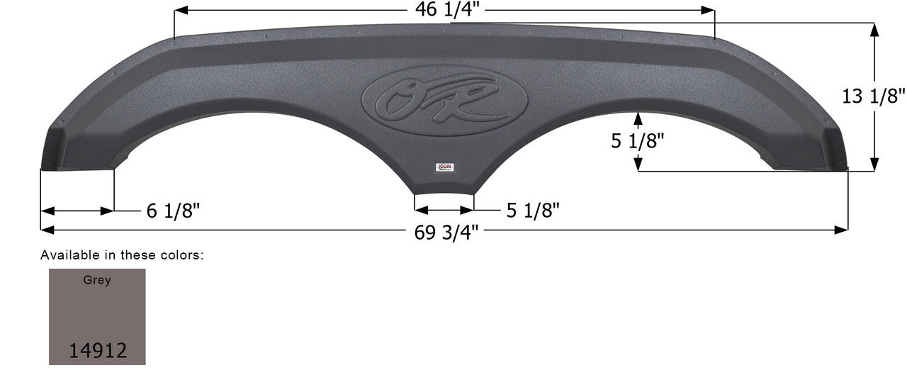 Tandem Fender Skirts for Open Range RV Travel Trailers