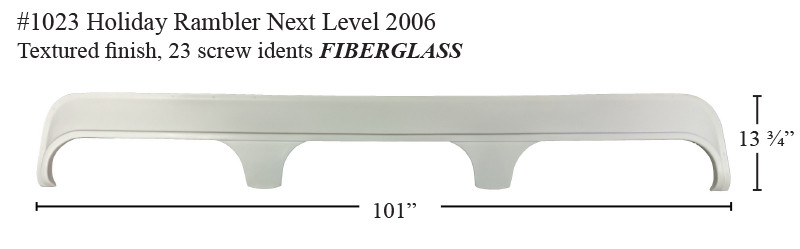 1023 Holiday Rambler Next Level triple axle fiberglass RV fender