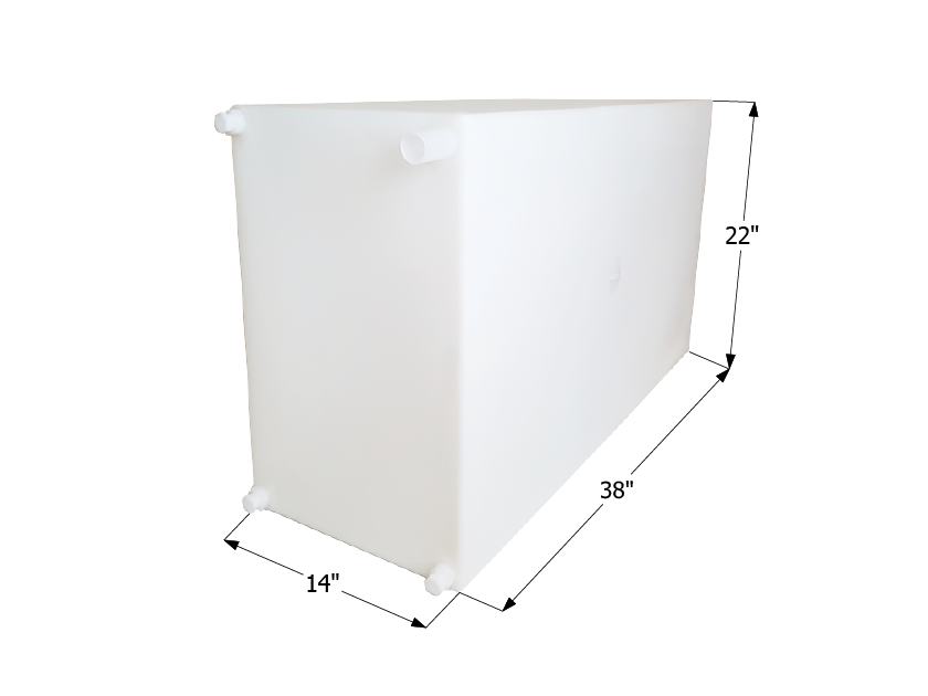 46 Gallon Fresh Water Holding Tank For RV Camper Trailer - FDA Approved Plastic