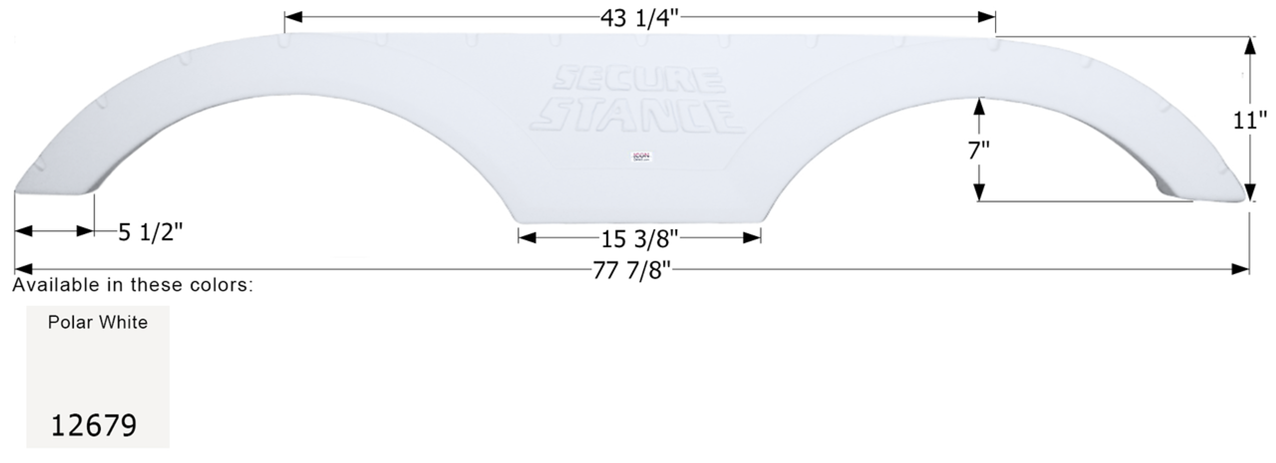 RV Fender Skirts for Travel Trailers ABS, Tandem Fender Skirts