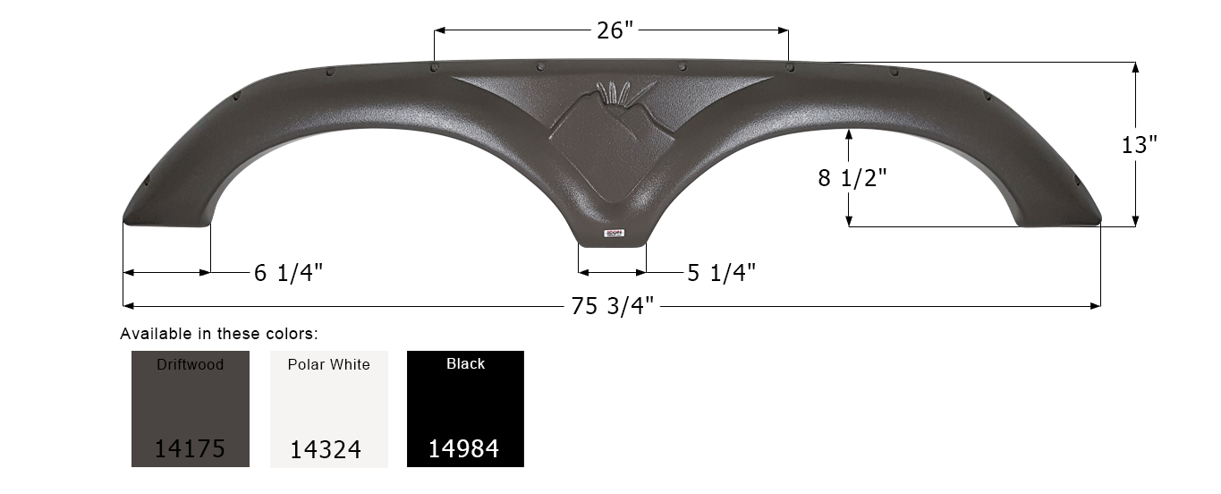 Tandem Fender Skirts for Keystone Travel Trailers & Fifth Wheels FS2293