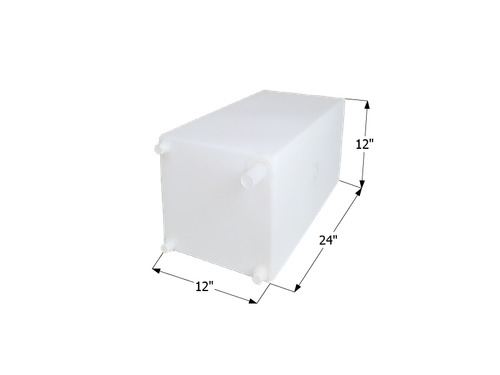 Icon Fresh Water Tank – 12 Gallon Roto-Molded Plastic Tank With Fittings (24x16x8 Inches)