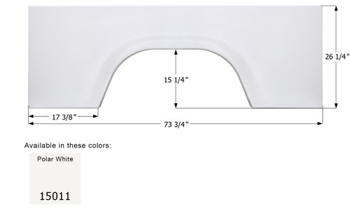 RecPro RV Tandem Fender Skirt – 72.5" W X 12" H – Fits Winnebago, RP-5001