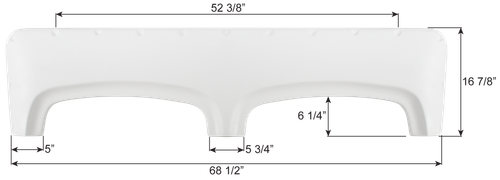 Skyline Tandem Fender Skirt FS8980