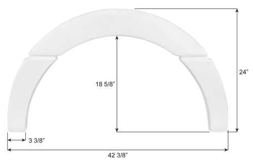 Fleetwood Single Fender Skirt FS8012
