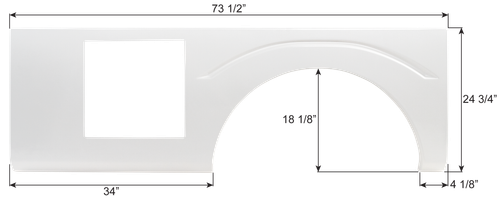 Fleetwood Single Fender Skirt FS9118