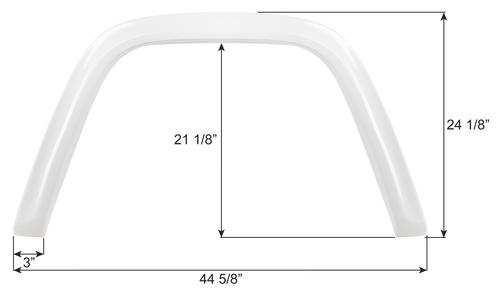 Gulfstream Fiberglass Single Fender Skirt FS8705