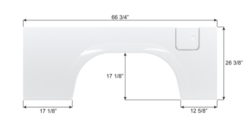 Winnebago Single Rear Fender Skirt FS6245