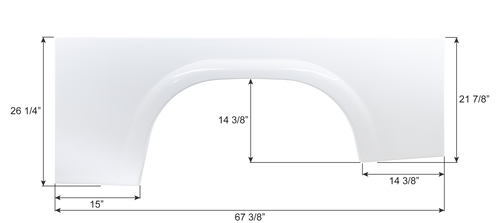 Winnebago Single Front Fender Skirt FS6268