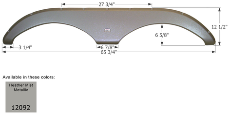 Champagne ICON GulfStream Tandem Fender Skirt FS2333