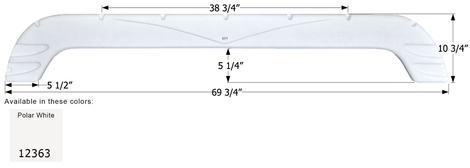 Polar White ICON Forest River Rockwood Tandem Fender Skirt FS1903