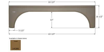 Hi-Lo Tandem Fender Skirt FS4286