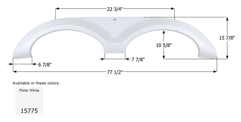 Fender Skirt, Tandem, Forest River, FS2779, Dark Khaki - $193.23