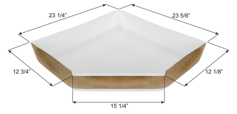 Neo Angle Shower Pan NSB8433