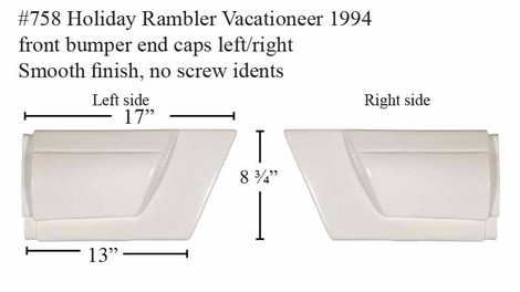 #758 Holiday Rambler RV fiberglass bumper end cap - ICON Technologies
