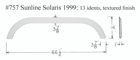 #757 Sunline RV fiberglass tandem fender skirt - ICON Technologies