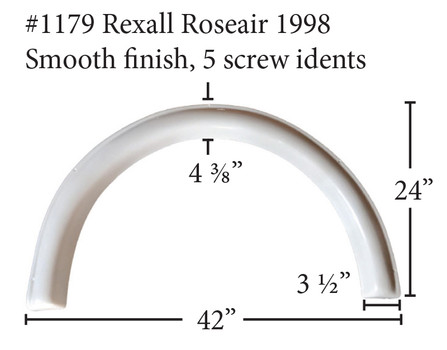 #1179 Rexhall RV fiberglass single fender skirt Rexall - ICON Technologies