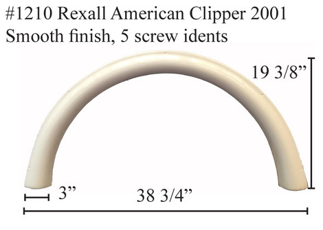 #1210 Rexhall RV single fiberglass fender skirt Rexall - ICON Technologies