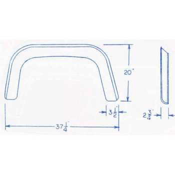 #456 Airex RV fiberglass single fender skirt - ICON Technologies