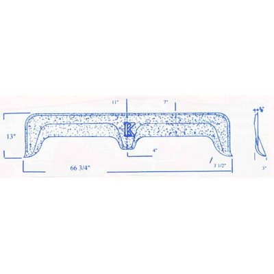 #202 Komfort RV fiberglass tandem fender skirt
