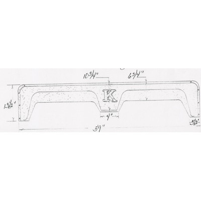 #204 Komfort RV fiberglass tandem fender skirt