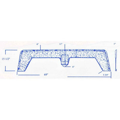 #269 Traveleze RV fiberglass tandem fender skirt