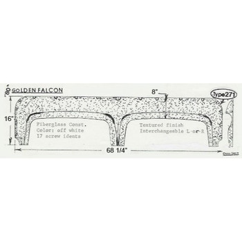 #271 Golden Falcon RV fiberglass tandem fender skirt - ICON Technologies