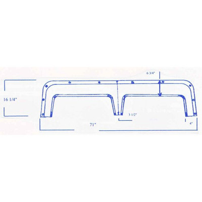 #38 Fleetwood RV fiberglass tandem fender skirt