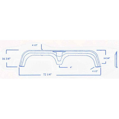 #417 Travel Villa/Acclaim RV fiberglass tandem fender skirt