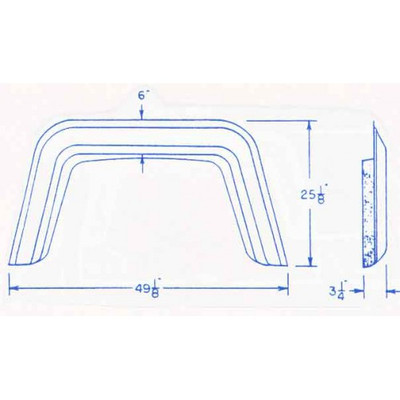 #533 Coachmen RV fiberglass single fender skirt