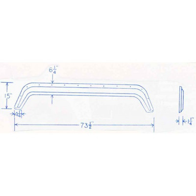 #562 Fleetwood RV tandem fiberglass fender skirt