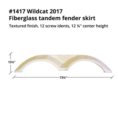#1417 Forest River Wildcat 2017 Fiberglass Tandem Fender Skirt