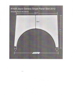 #1428 Jayco Seneca Single Panel Skirt 2012 L or R