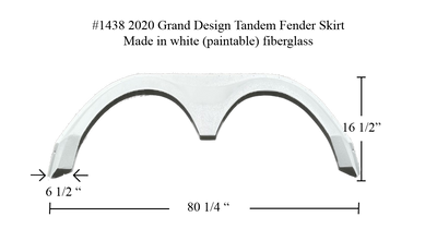 #1438 2020 Grand Design Tandem Fender Skirt