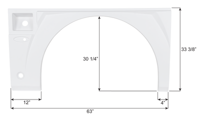 American Eagle Single Axle Fender Skirt FS7147