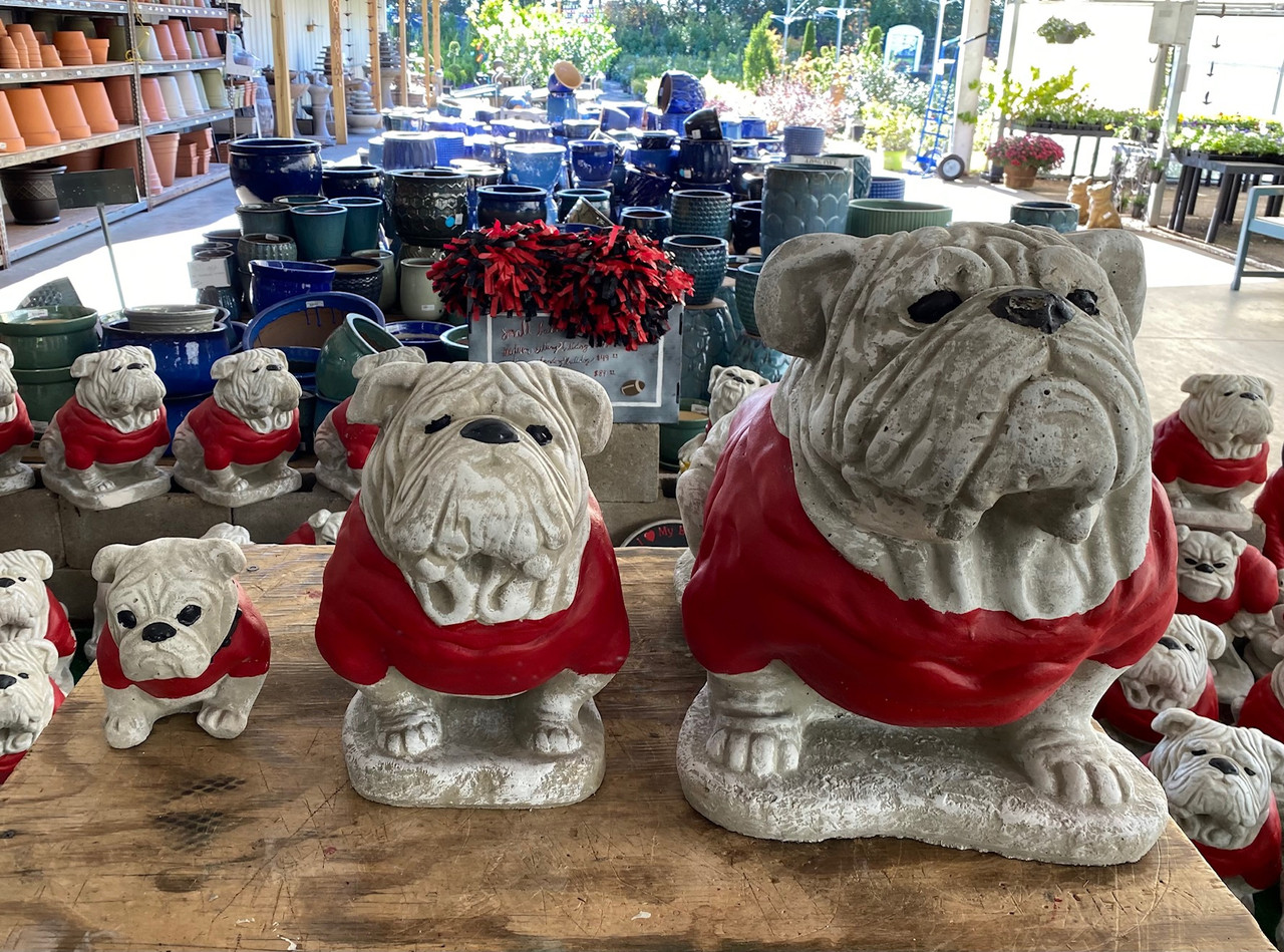 BULLDOG SITTING PAINTED LARGE - Cofer's Home & Garden