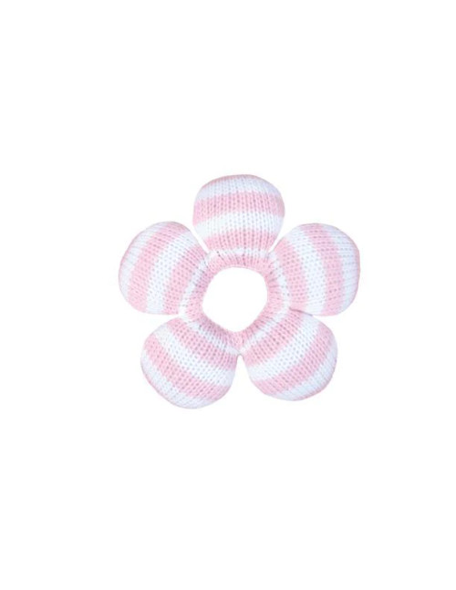 Pink and White Flower Rattle