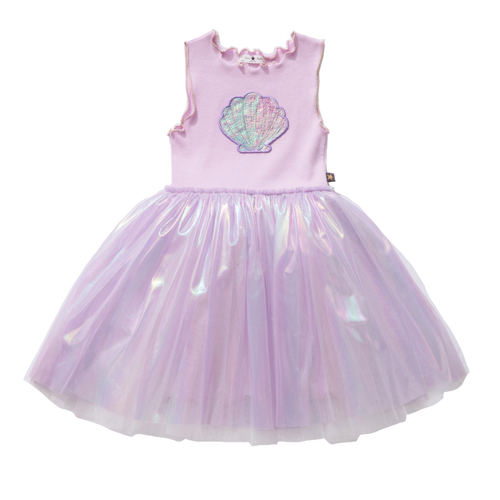 Purple Pearl Shell Tutu Dress