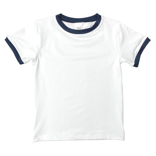 White/Navy Bradley T Shirt