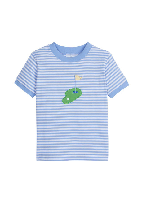 LE Blue Striped Golf T-Shirt