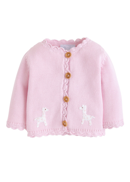 Pink Giraffe Crochet Sweater