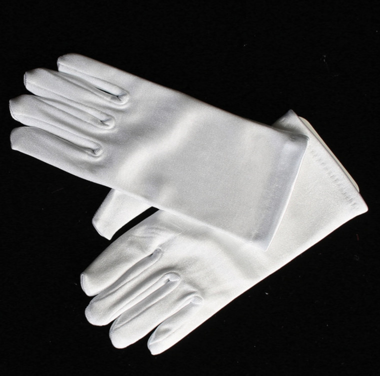 Short White Gloves - L (8-12)
