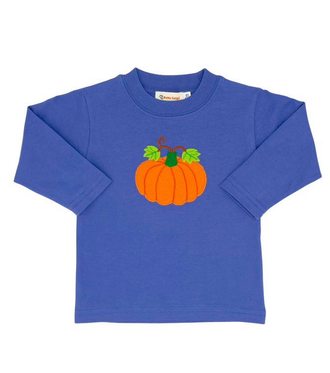Blue Pumpkin Applique Shirt