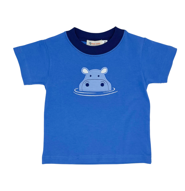 Blue Floating Hippo Shirt