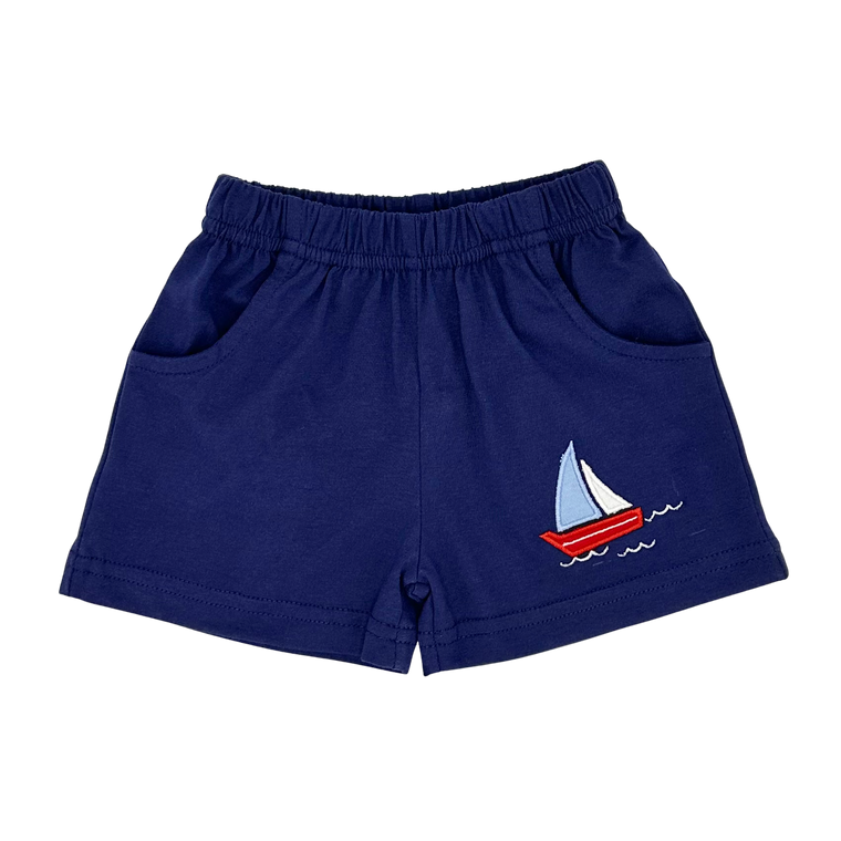 Knit Navy Sail Shorts