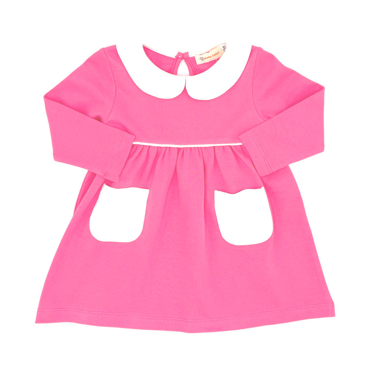 L/S Hot Pink Peter Pan Dress