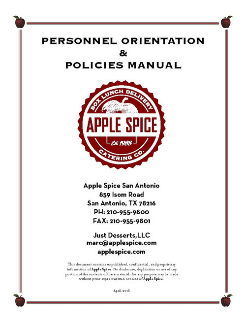 Personnel and Policies Manual