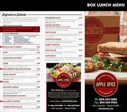 Tri-fold Box Lunch Menu (Junction stores)