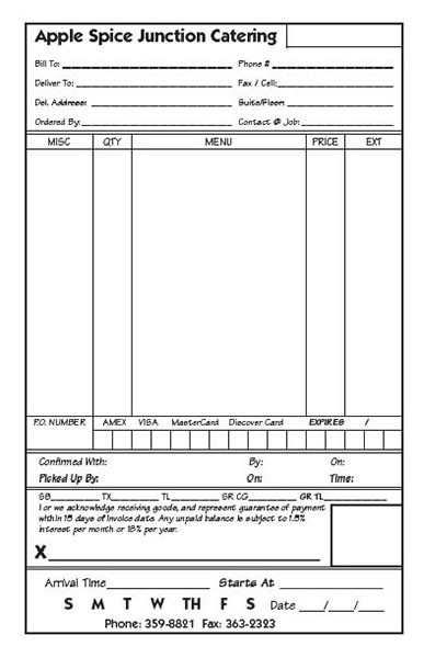 Catering Tickets